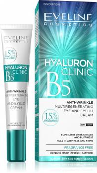 EVELINE HYALURON CLINIC regenerierende Augen- und Augenlidcreme, 20 ml